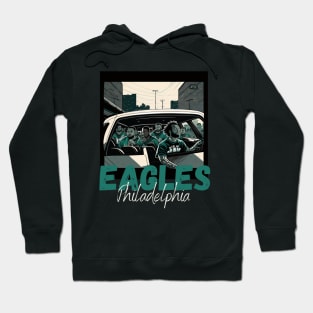 Philadelphia eagles football player graphic design cartoon style beautiful artwork Hoodie